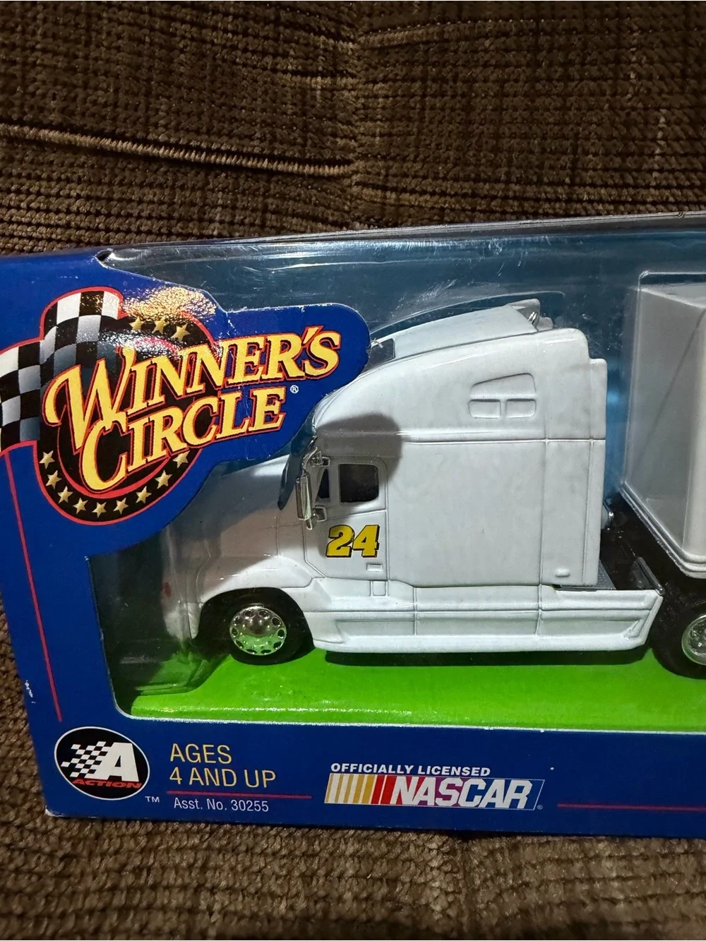 Winners Circle NASCAR Trailer Rig Toy - White and Blue
